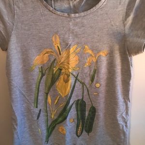 Grey corn flower tee